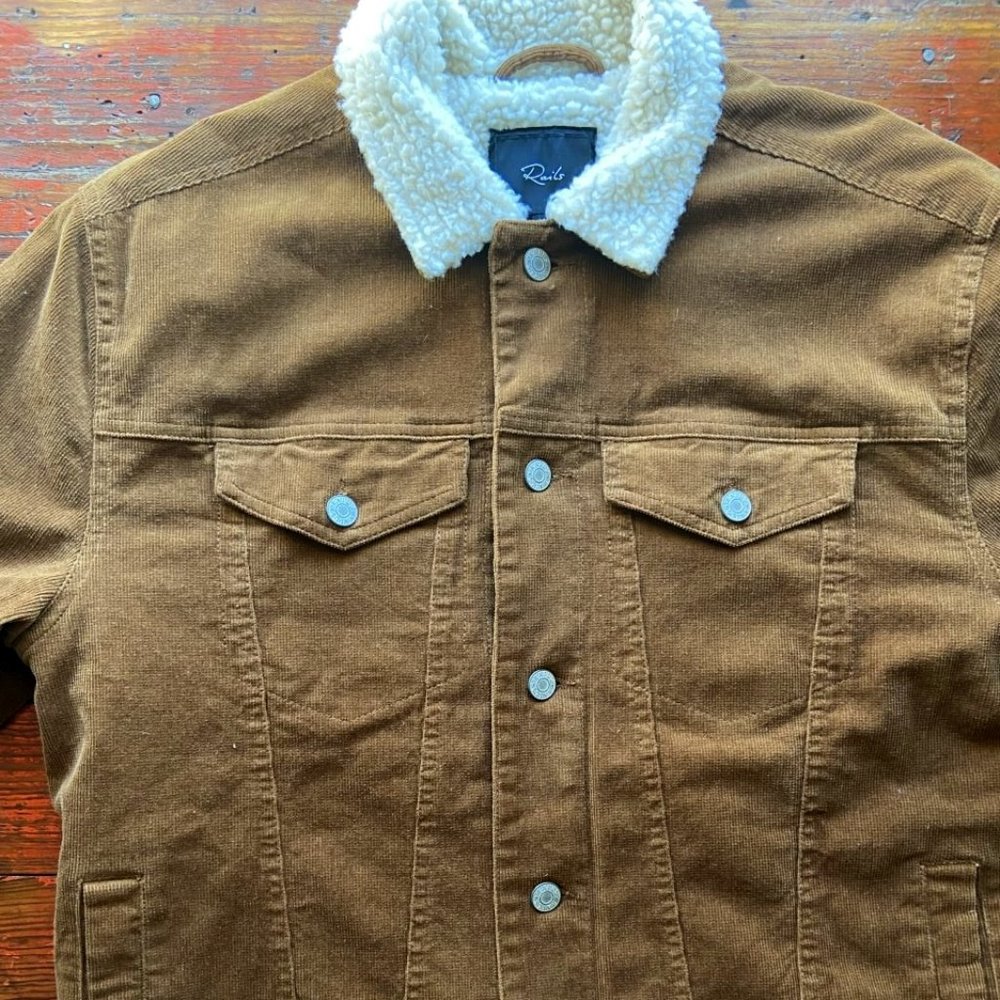 RAILS CORDUORY JACKET WITH FAUX SHERPA LINING